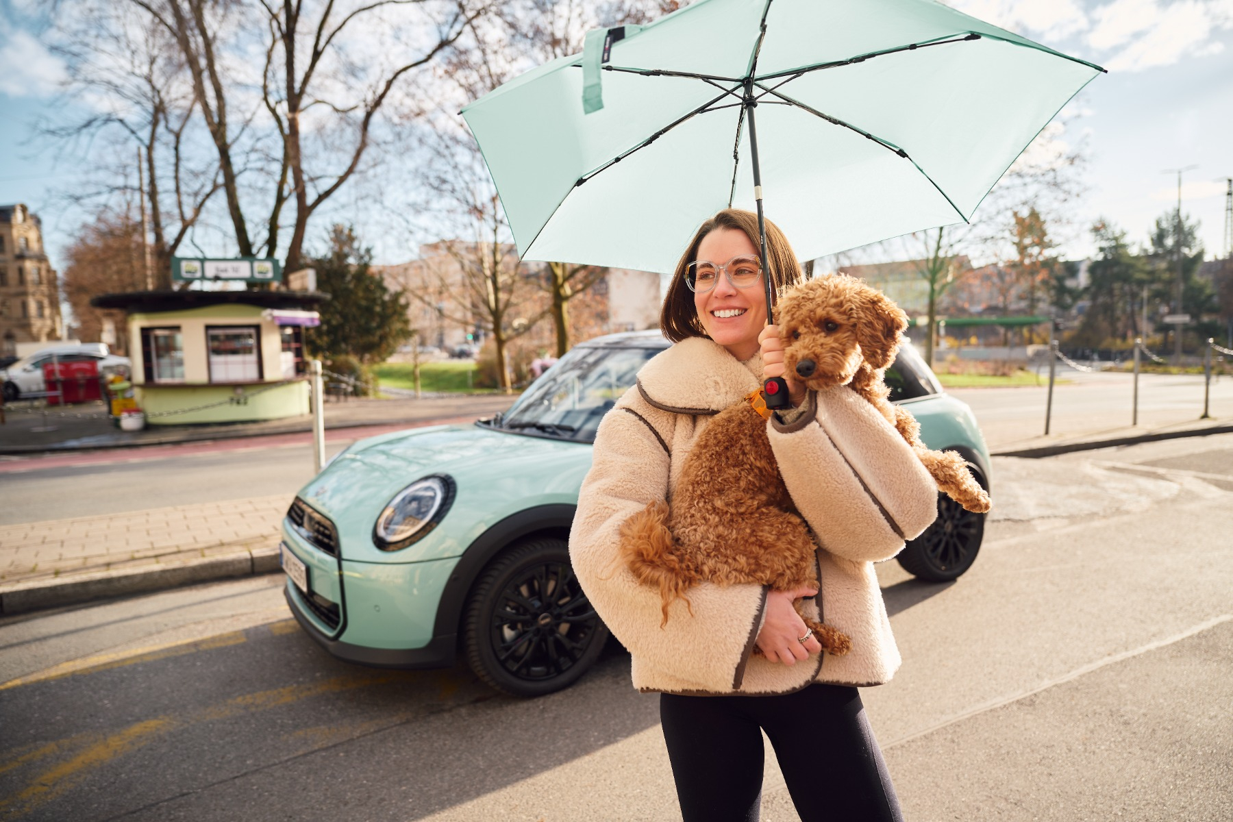 MINI Regenschirm Knirps türkis