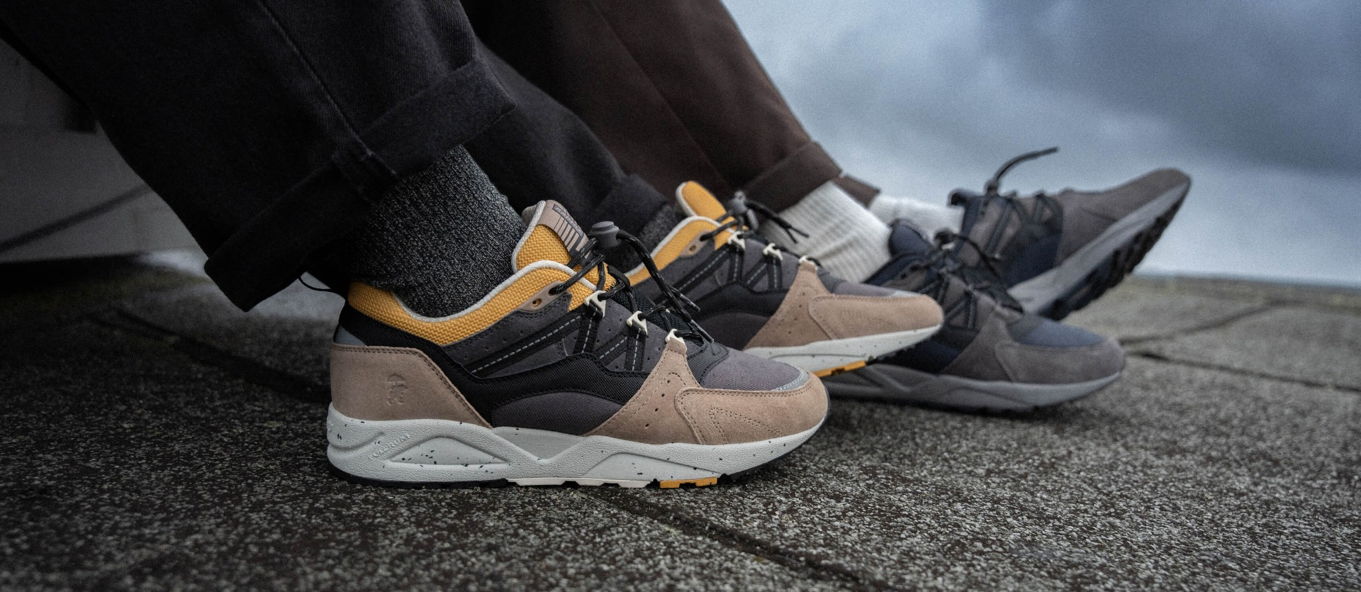 The Karhu Shitty Weather Sneaker Knirps collaboration. The Karhu Shitty Weather Sneaker Knirps collaboration.